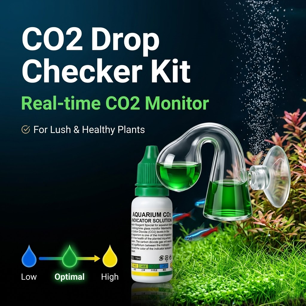 Glass Co2 Drop Checker - CO2 Drop Checker Note Shape Carbon