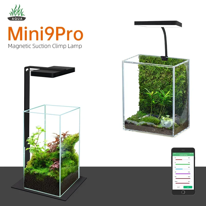 Aquarium Plant Ornament - WEEK AQUA Mini 9 Pro USB