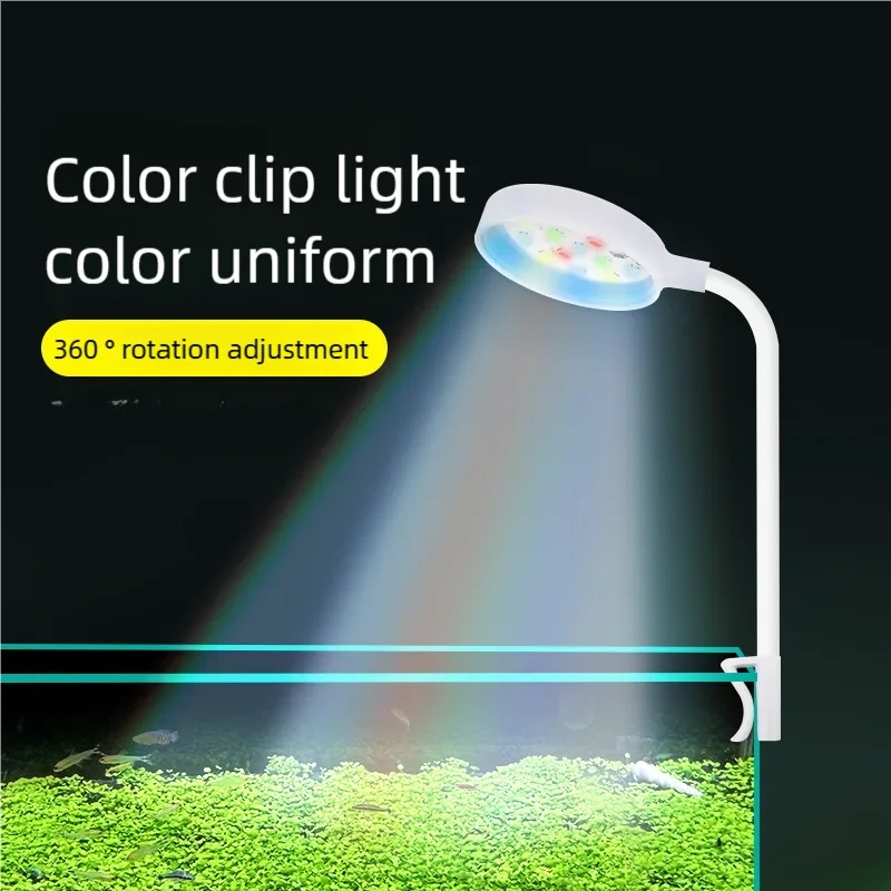 Aquarium Plant Ornament - 3W LED Clip-On Aquarium Light Full