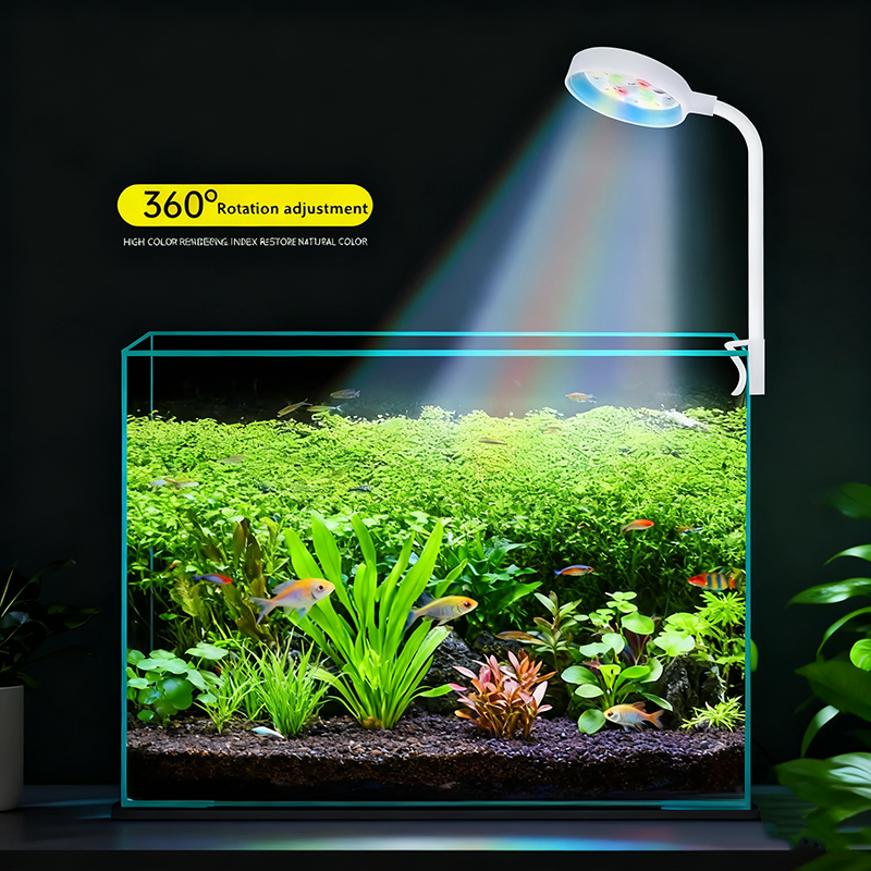 Aquarium Plant Ornament - USB LED Fish Tank Clip Lamp
