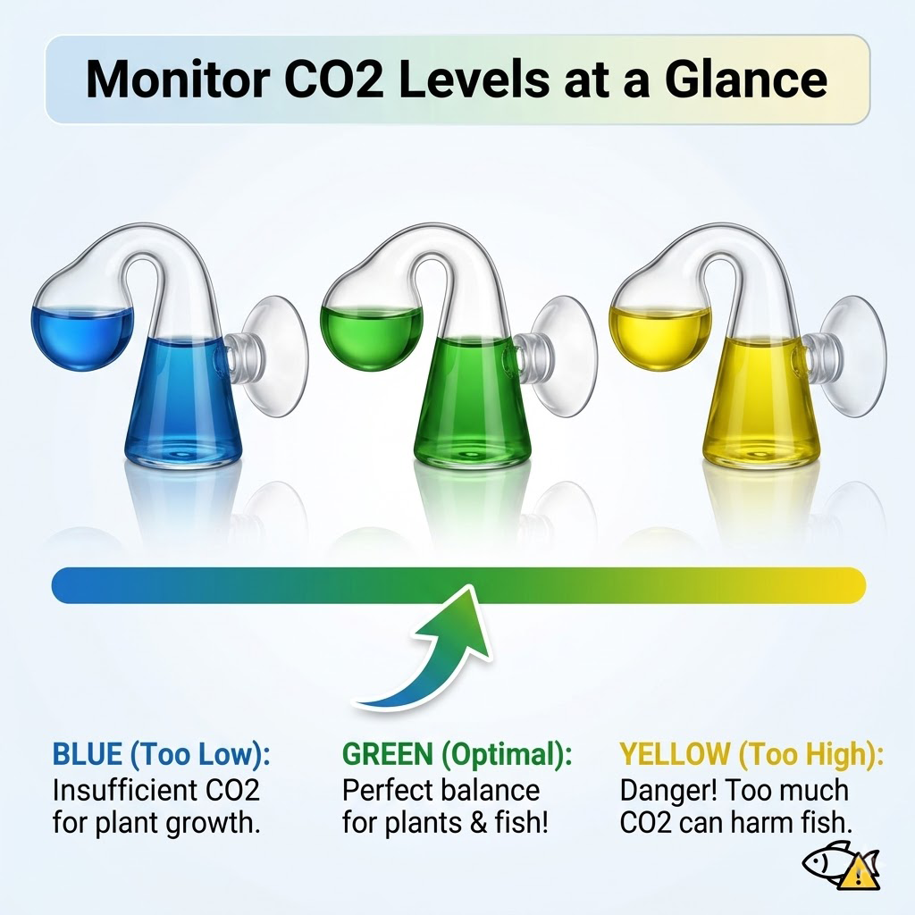 CO2 Drop Checker Note Shape Ca – обзор и цена Glass Co2 Drop Checker