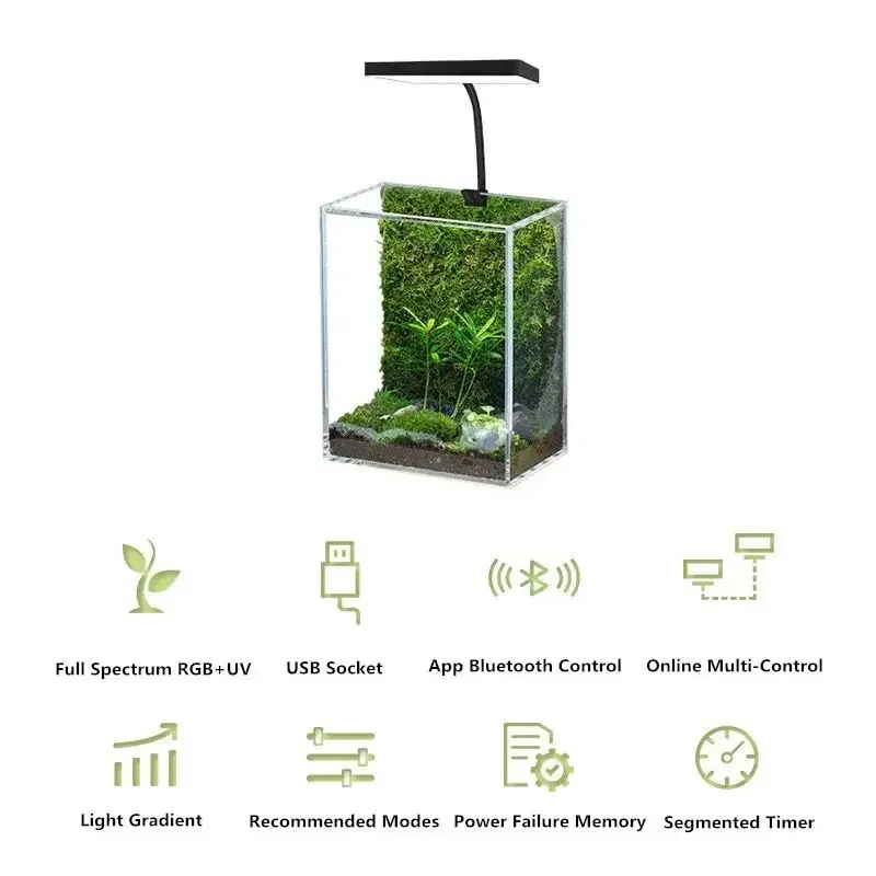 WEEK AQUA Mini 9 Pro USB Nano  – обзор и цена Aquarium Plant Ornament